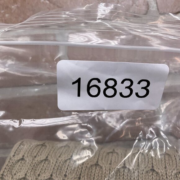 Calvin Klein Dress Women Small Light Brown Cowl Neck Buckle Acrylic Knit Sweater - Picture 11 of 11